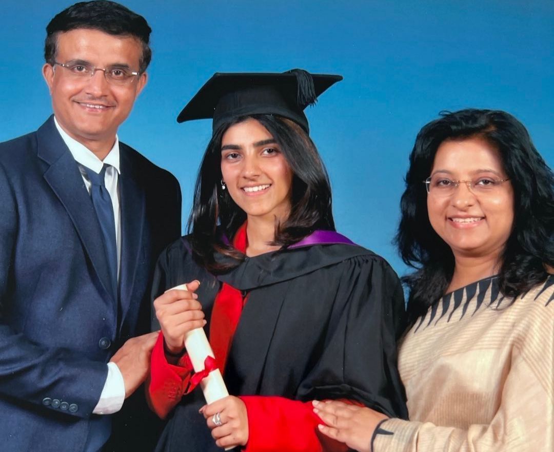 Sourav Ganguly with his family