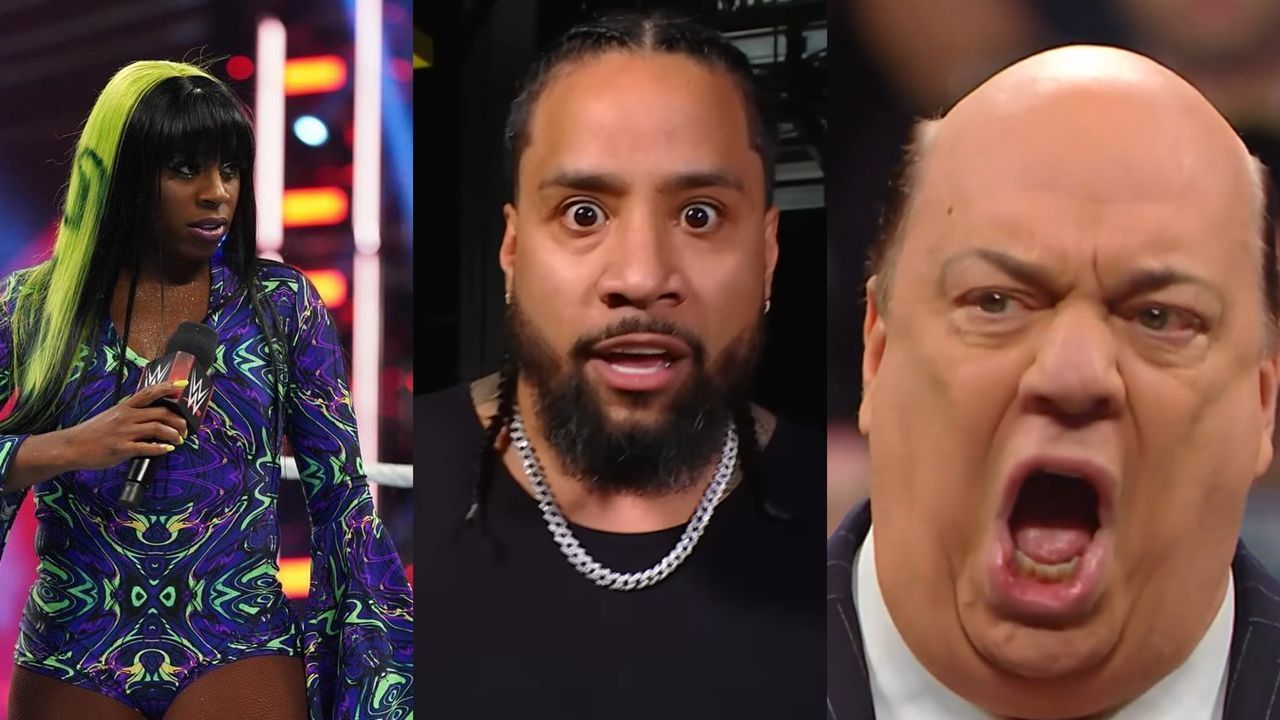 Naomi, Jimmy, and Heyman (via WWE