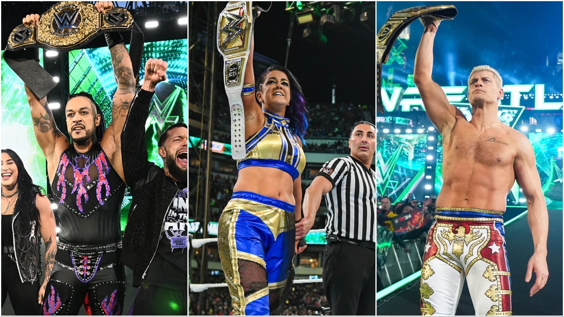 Damian Priest, Bayley and Cody Rhodes celebrate title wins at WWE WrestleMania XL