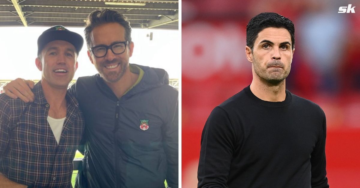 Ryan Reynolds (left) and Mikel Arteta