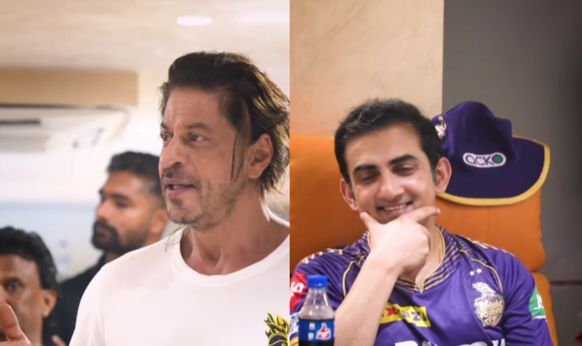 Shah Rukh Khan delivers an inspiring speech in the KKR dressing room[Credit: KKR Instagram handle]