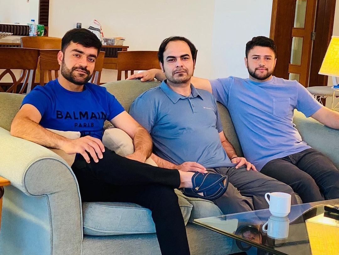 Rashid Khan with his brothers