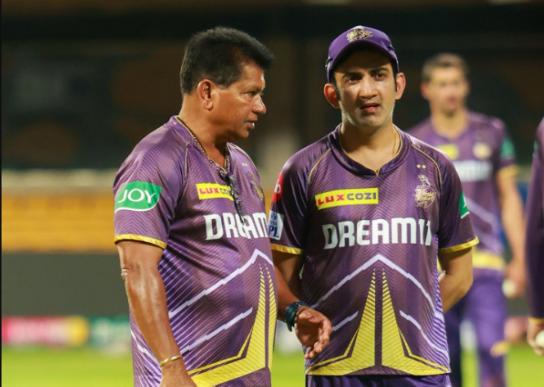 Gambhir and Chandrakant Pandit discussing strategy ahead of KKR