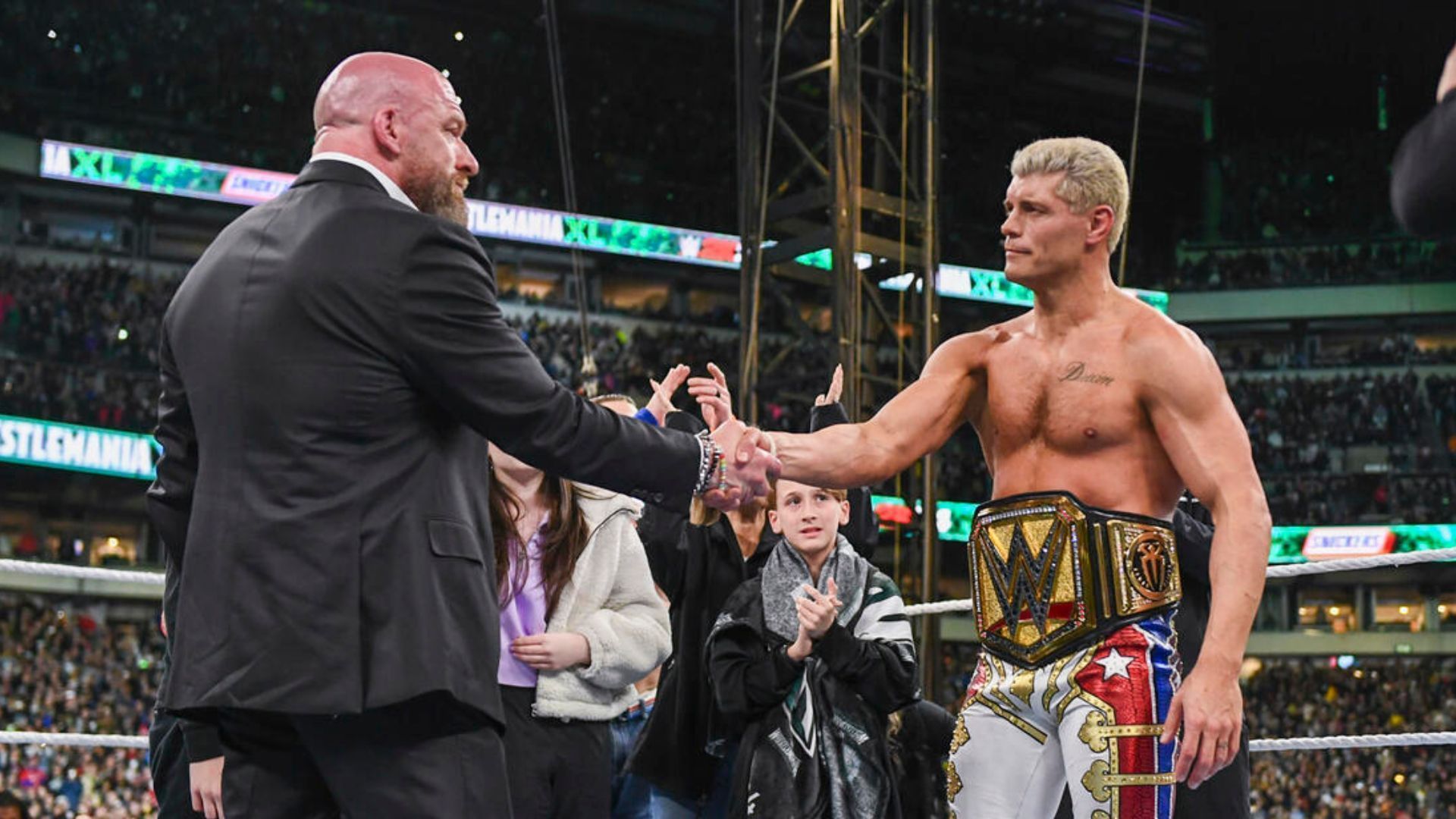 Rhodes and Triple H shook hands at WrestleMania.