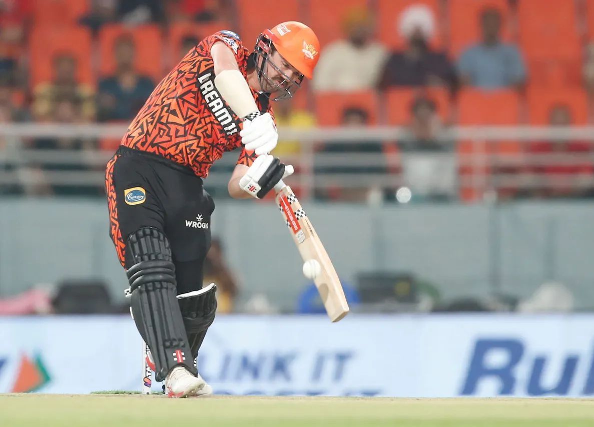 Travis Head was dismissed for a low score later in the fourth over (Image: IPL)