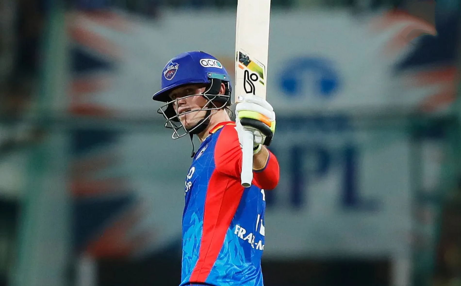 Jake Fraser-McGurk celebrates his half-century on IPL debut. (Pic: BCCI/ iplt20.com)