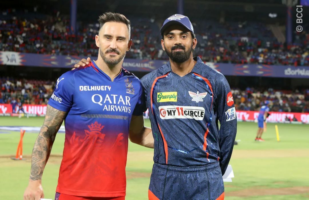 Faf du Plessis and KL Rahul at the toss