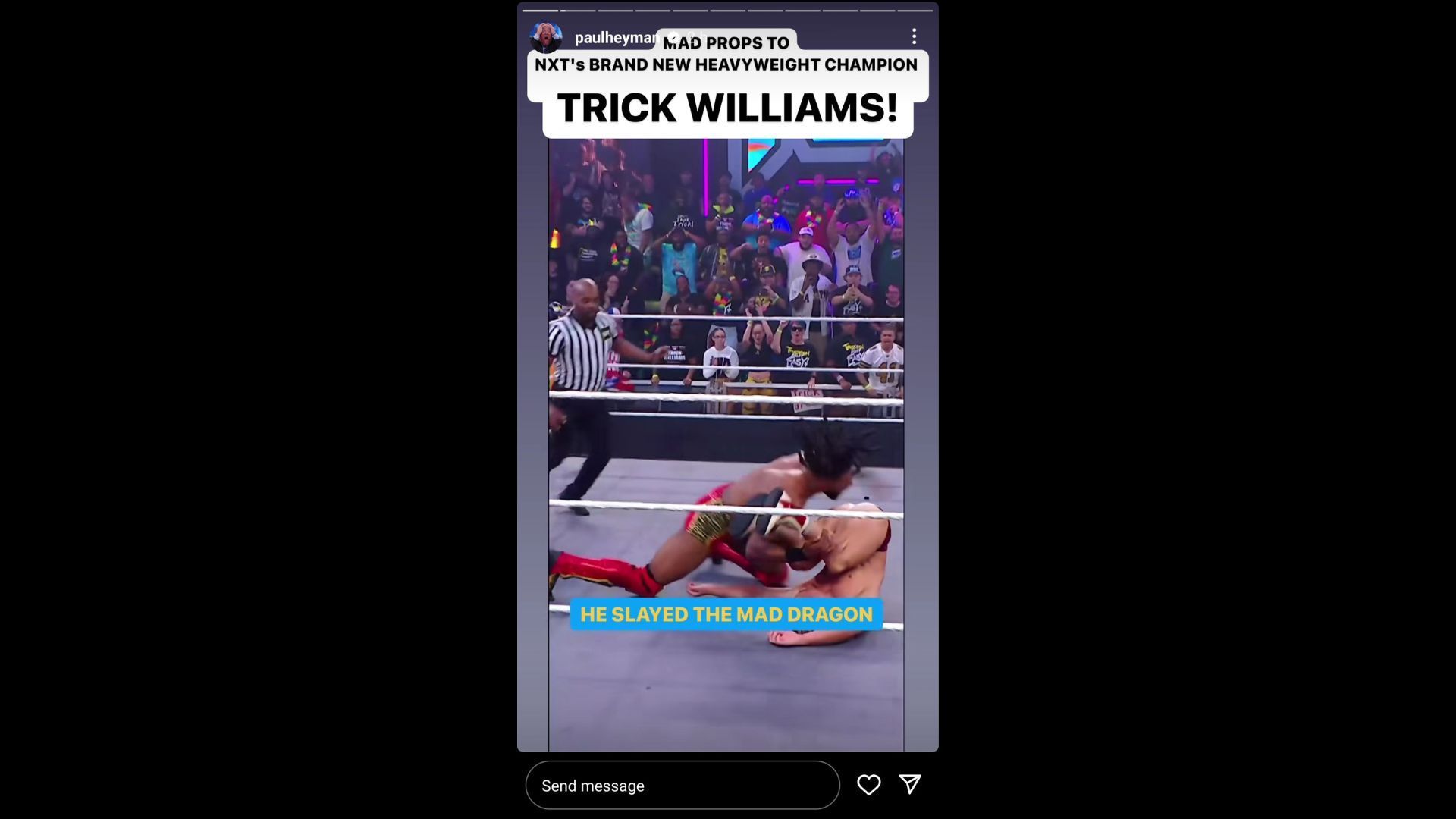 Screenshot of Paul Heyman&#039;s Instagram story