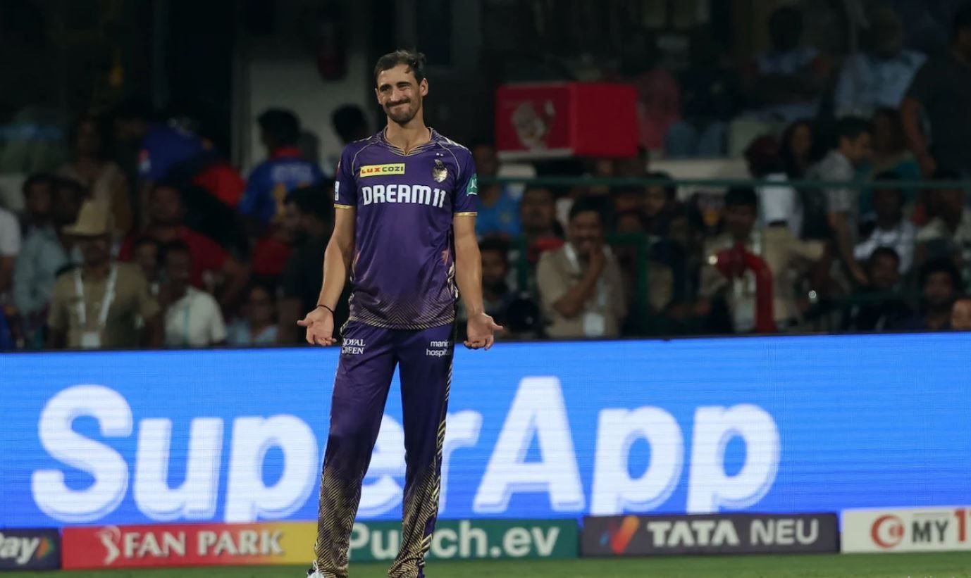 मिचेल स्टार्क चोट के चलते पंजाब किंग्स के विरुद्ध मैच नहीं खेल रहे (Pc: Espn)