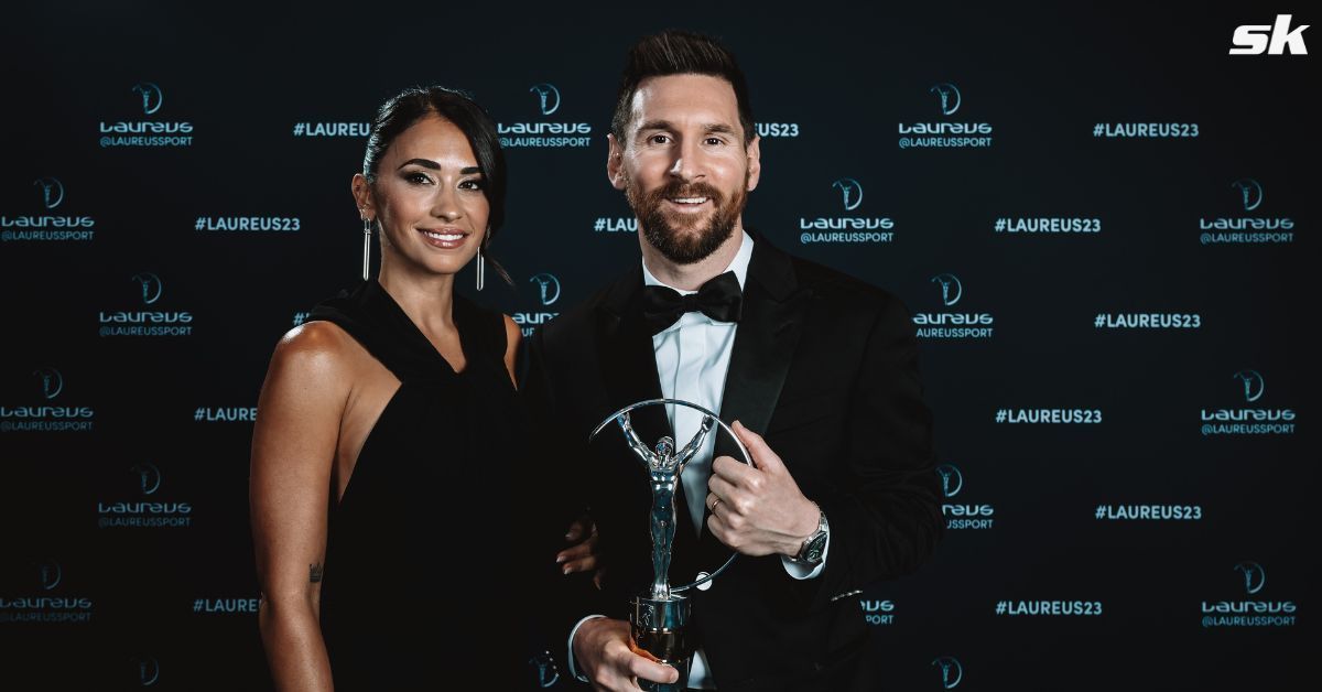 Lionel Messi with his wife, Antonela Roccuzzo