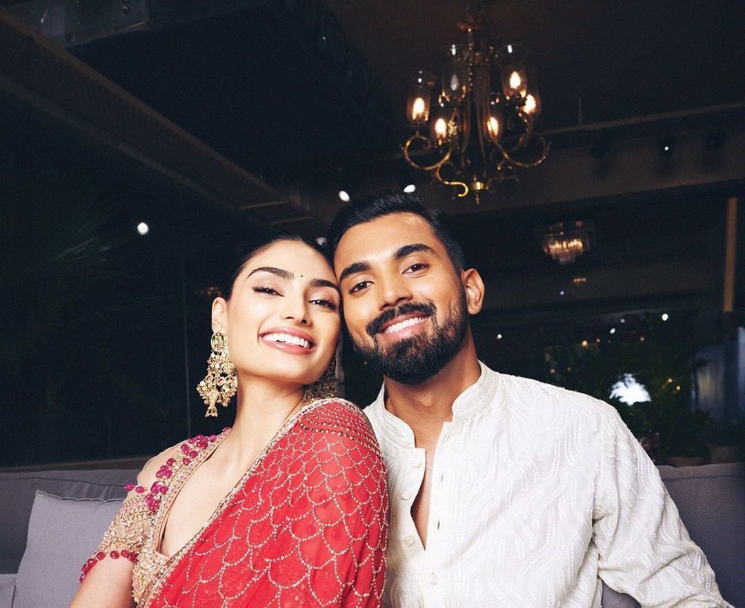 KL Rahul with his wife