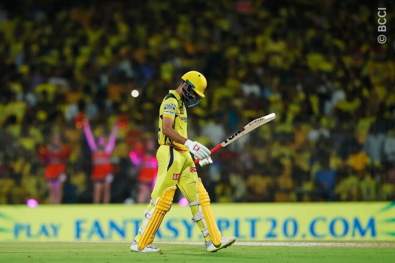 Ruturaj Gaikwad walked back scoring 98(54) against SunRisers Hyderabad at Chepauk in IPL 2024