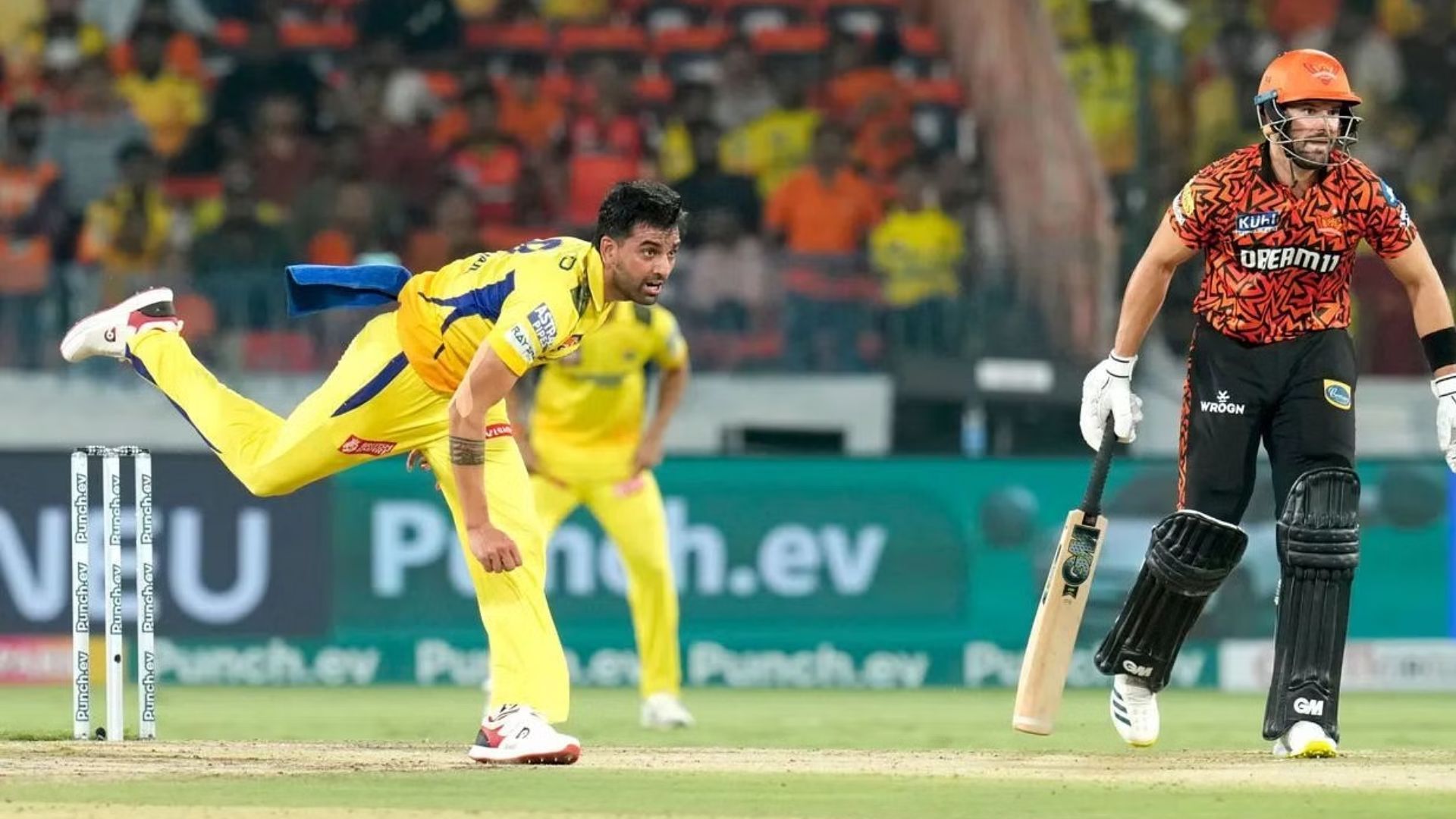 Deepak Chahar in action (Credits: IPL via BCCI)