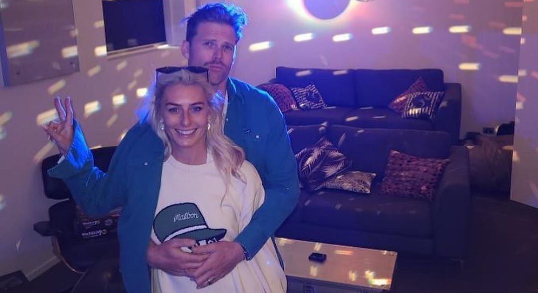 Lockie Ferguson with his wife