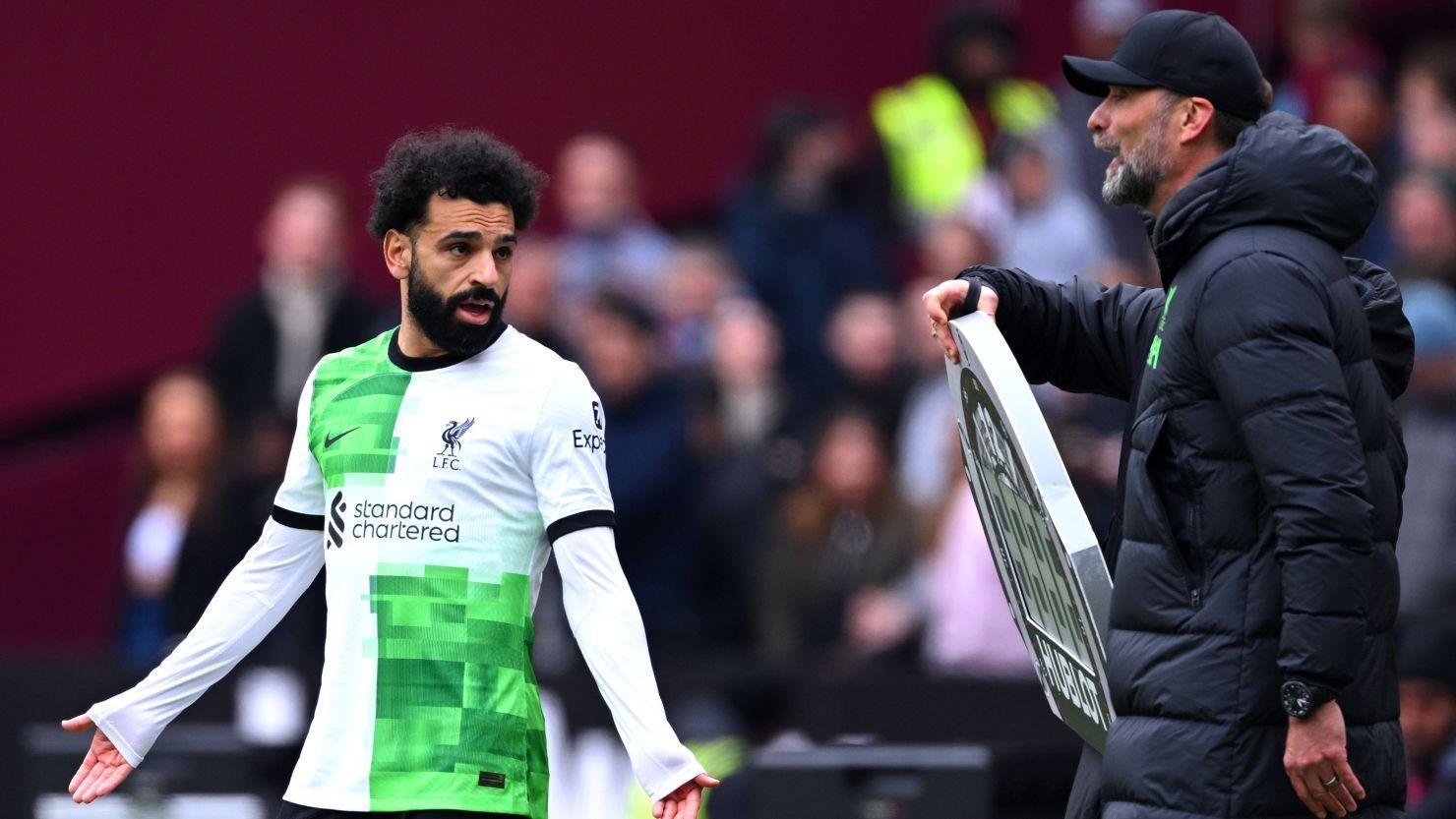 Mohamed Salah was benched for the game against West Ham