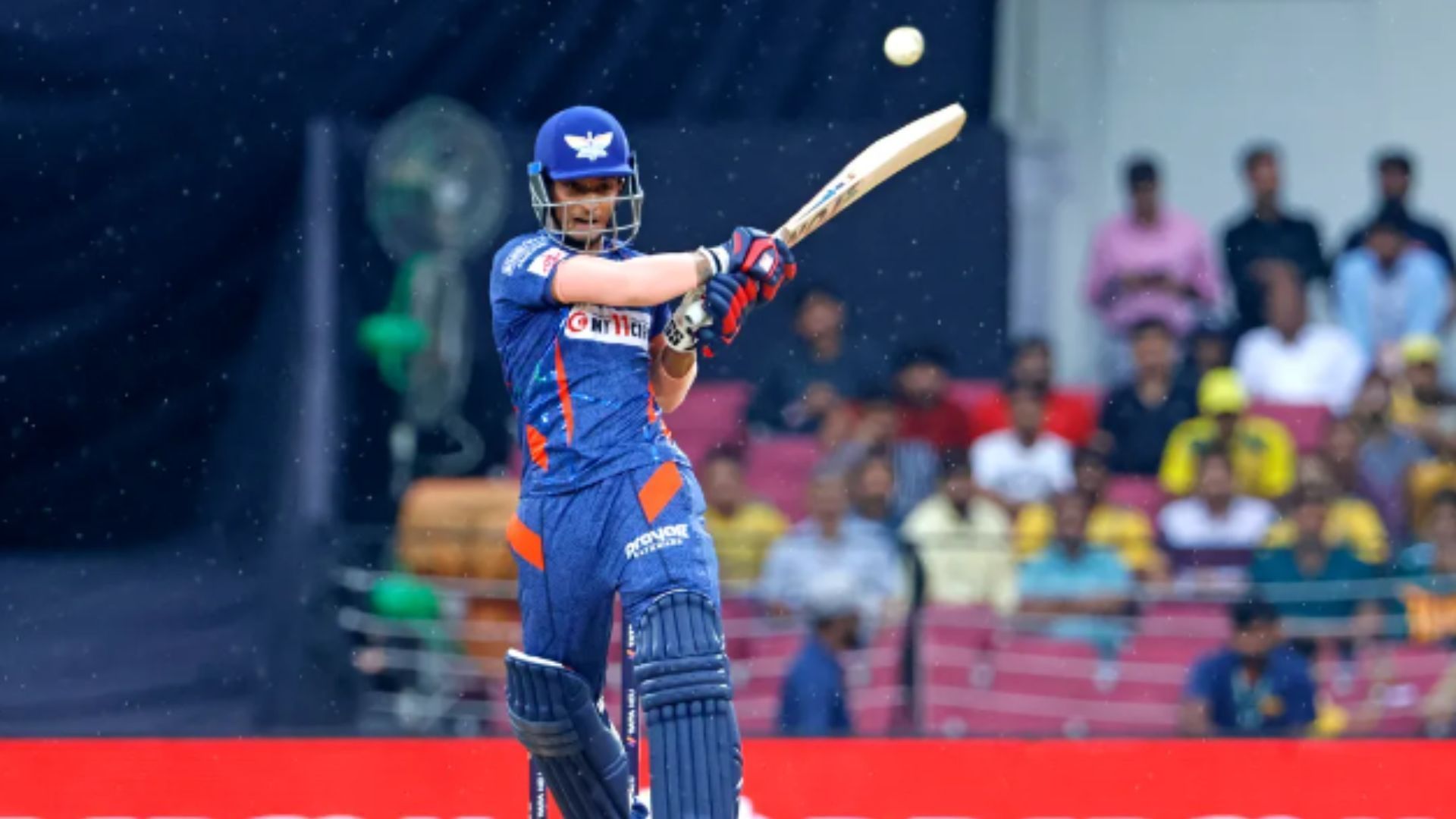 Ayush Badoni en route to his half-century against CSK in 2023.