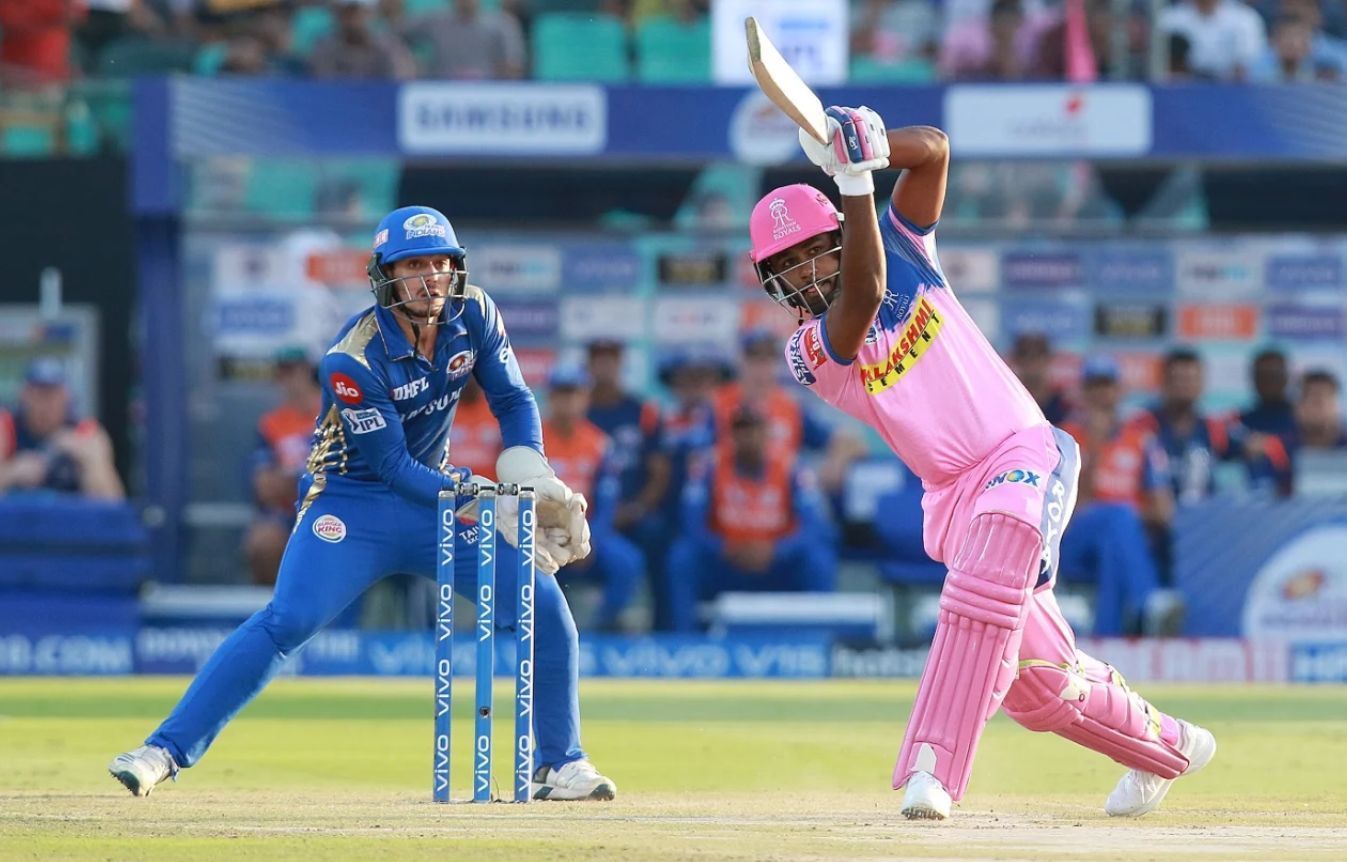 Sanju Samson contributed 35 off 19 against MI in 2019 (Image: BCCI/IPL)