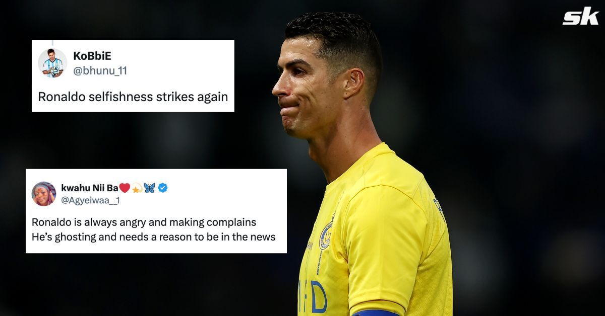 Fans hit out at Cristiano Ronaldo for argument with referee over &lsquo;shameless&rsquo; complaint vs Al-Hilal.
