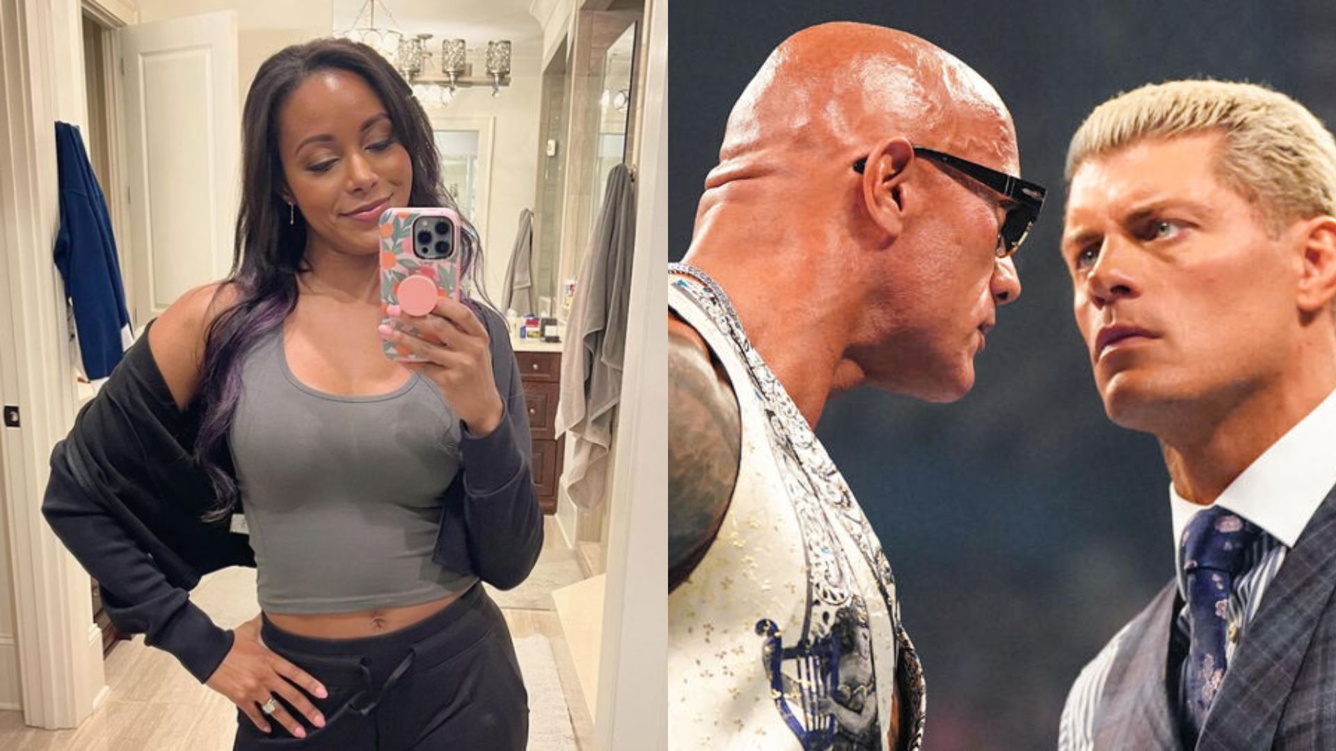 Brandi Rhodes sends a message to The Rock after refusing to stand up ...