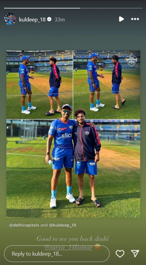 Kuldeep Yadav's recent Instagram story.