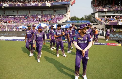 Kolkata Knight Riders entering the field vs LSG