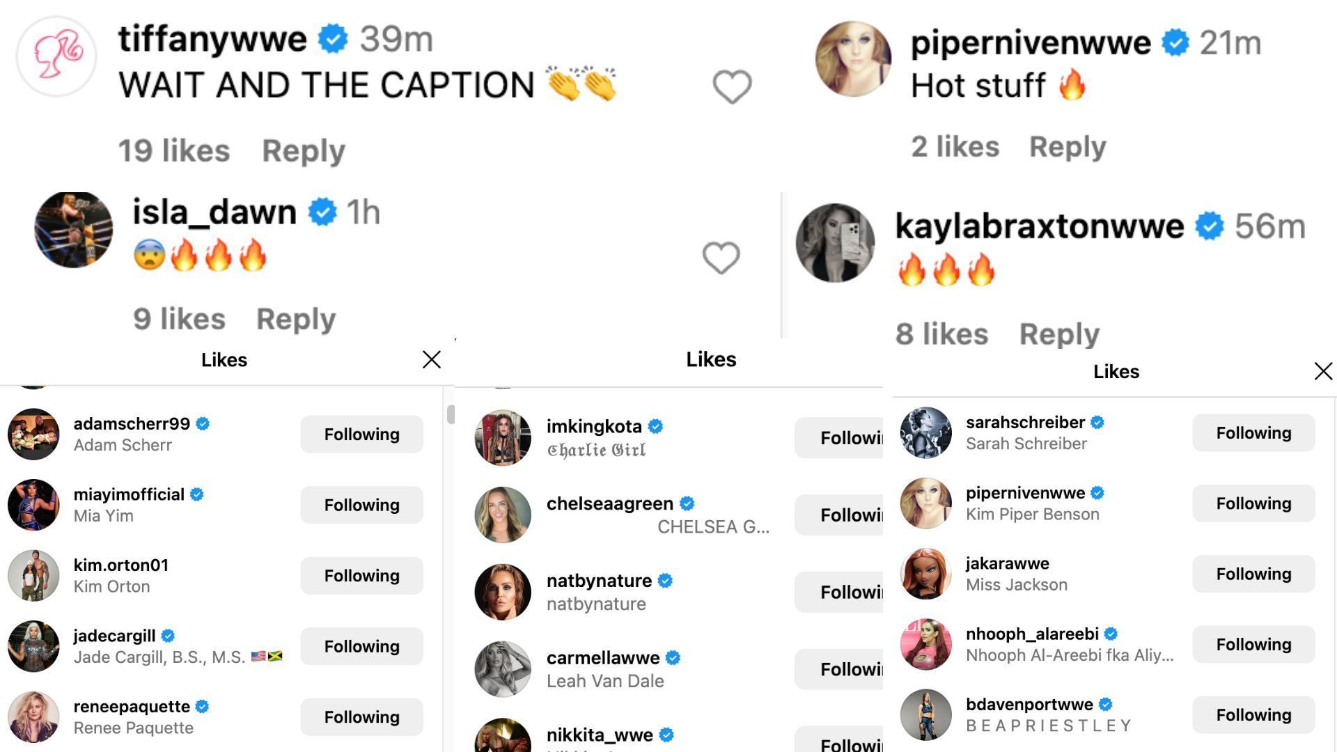 Stars react to Jax&#039;s Instagram post ahead of RAW.