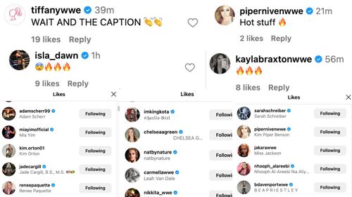 Stars react to Jax's Instagram post ahead of RAW.