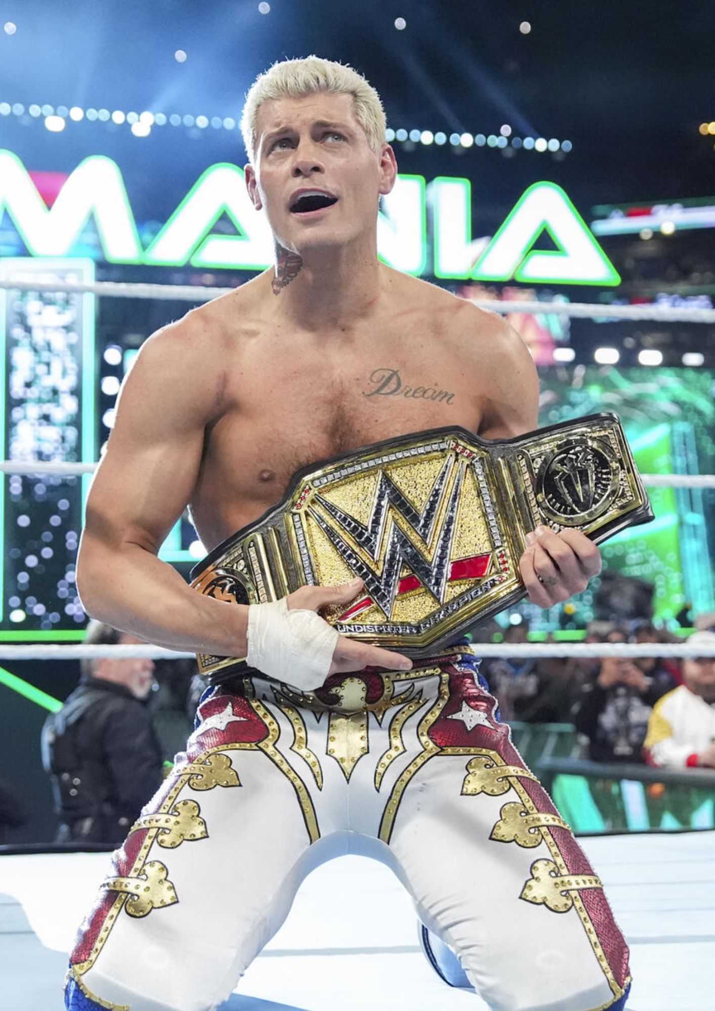 Cody Rhodes as WWE Champion at WrestleMania XL [Credit: WWE]