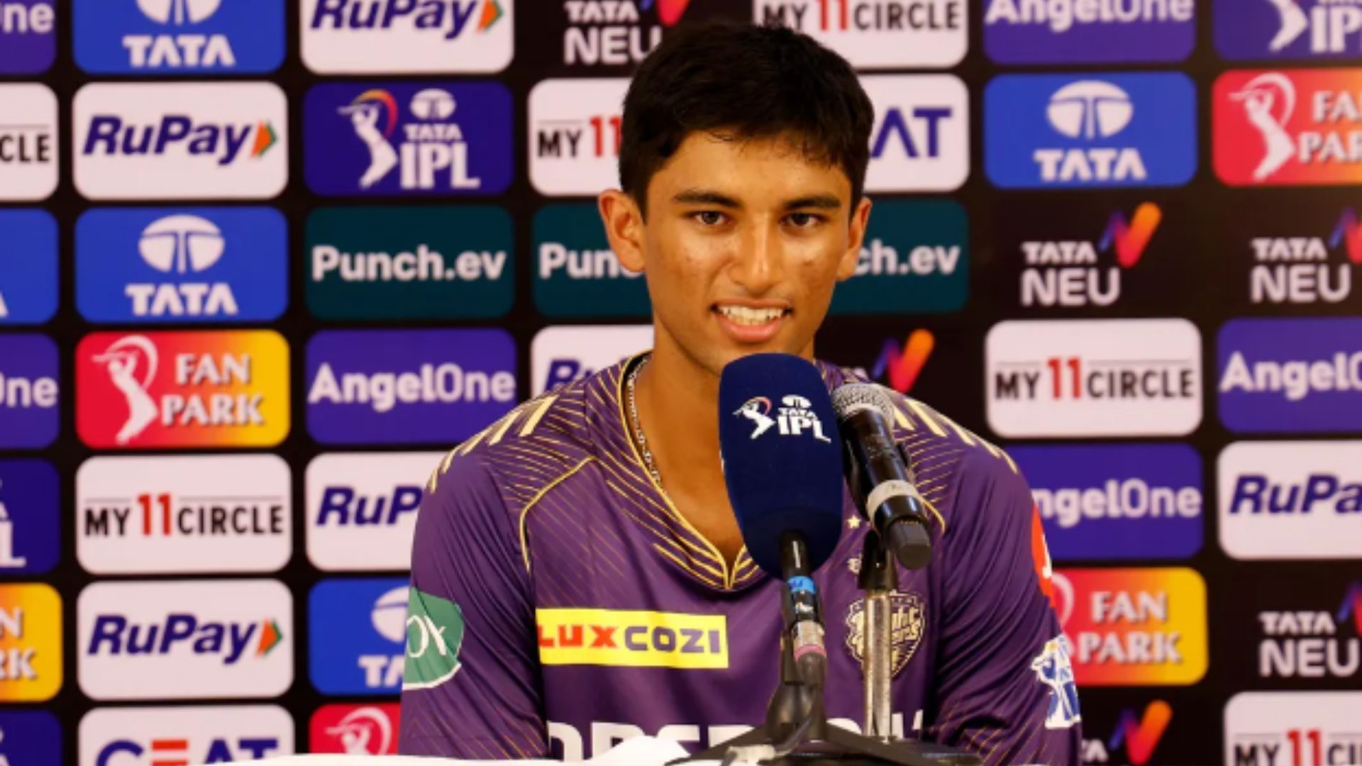 Raghuvanshi addresses the press conference after KKR&#039;s win.