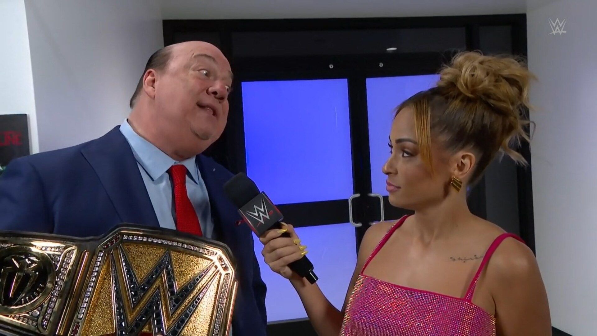 Paul Heyman and Kayla Braxton at WWE WrestleMania XL Night Two