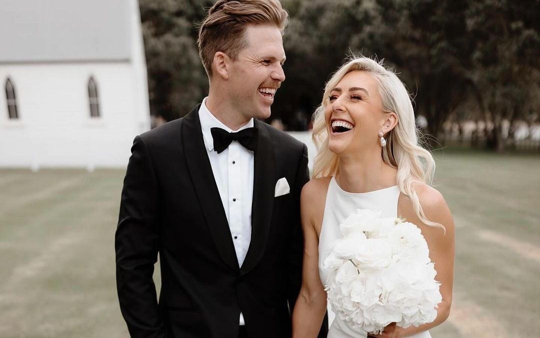 Lockie Ferguson with his wife