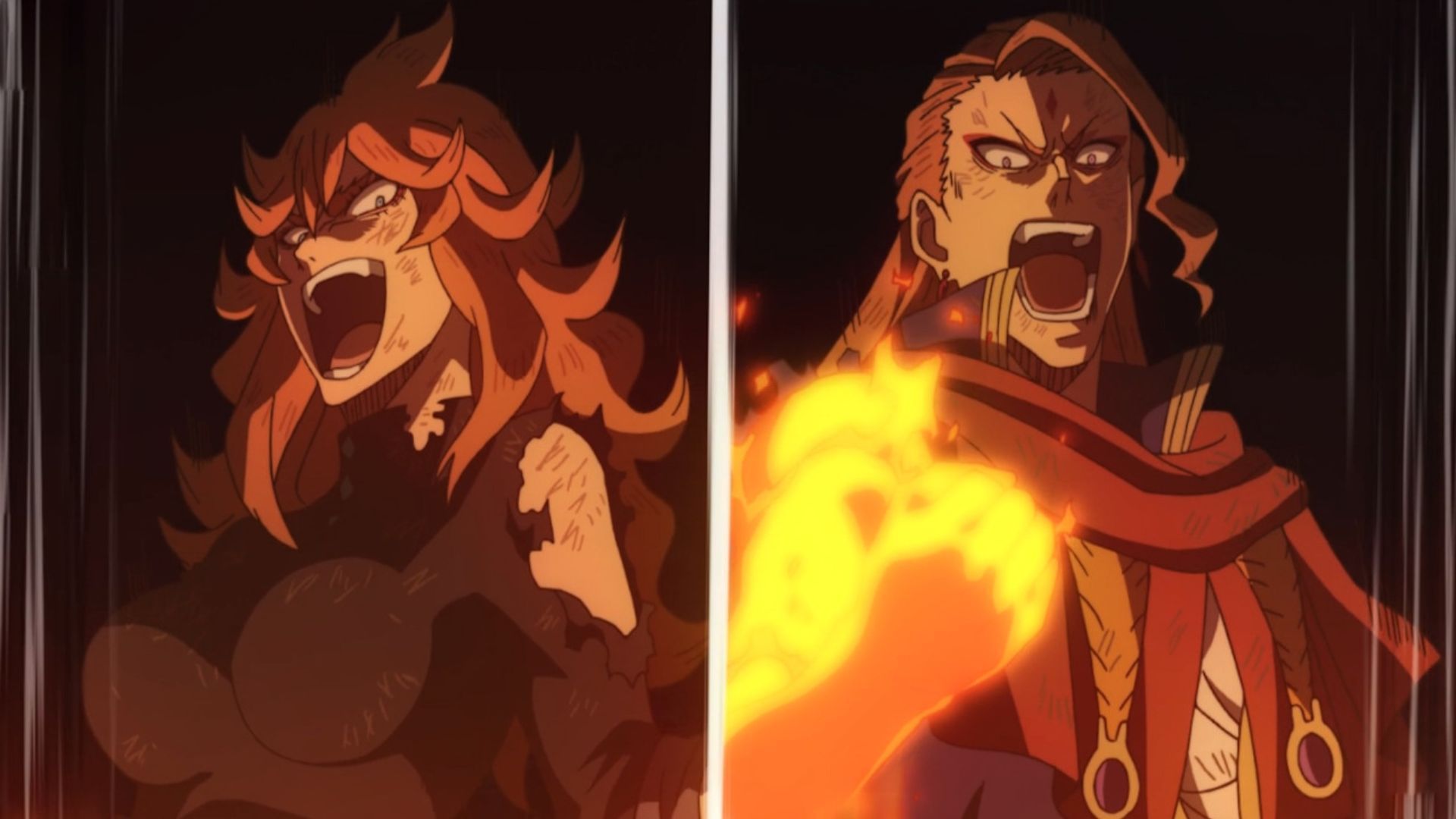 Mereoleona and Fuegoleon as seen in the anime (Image via Studio Pierrot)