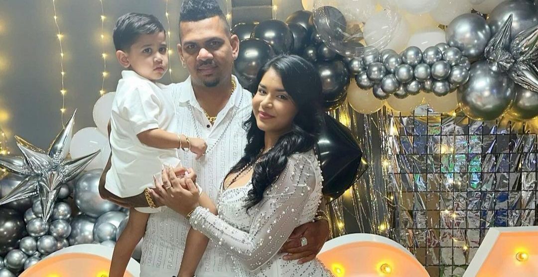 Sunil Narine with his family