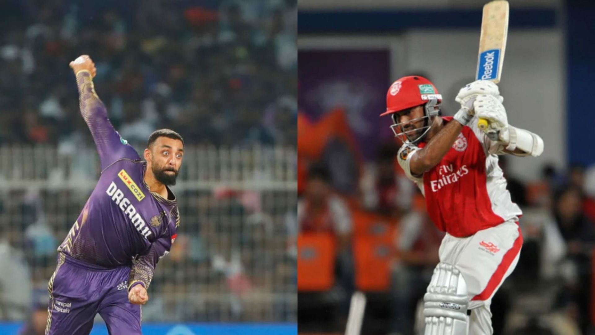 Dinesh Karthik &amp; Varun Chakaravarthy have played for KKR and PBKS in IPL (Image: BCCI/IPL)