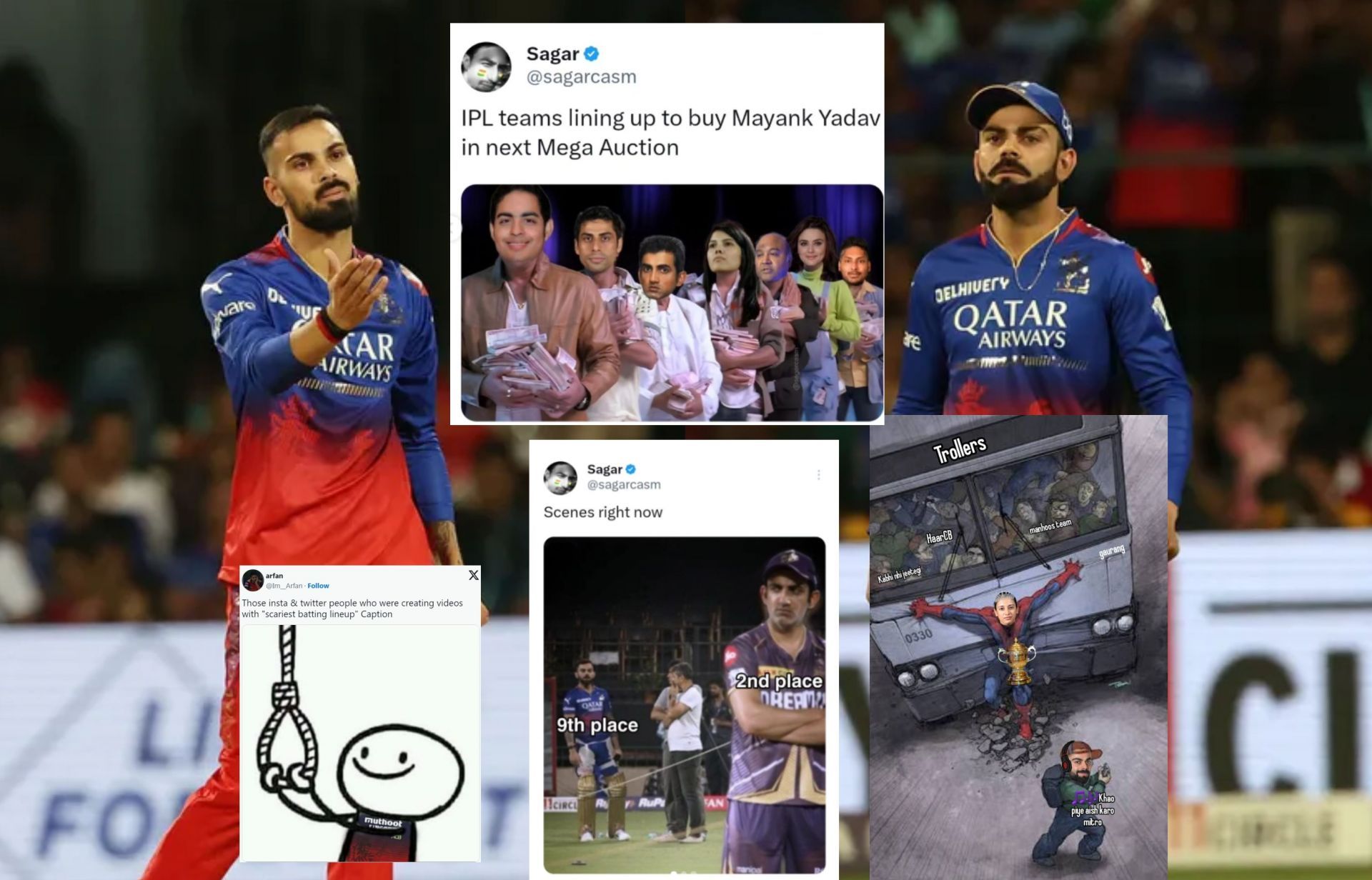 Top 10 funny memes from the latest IPL match.