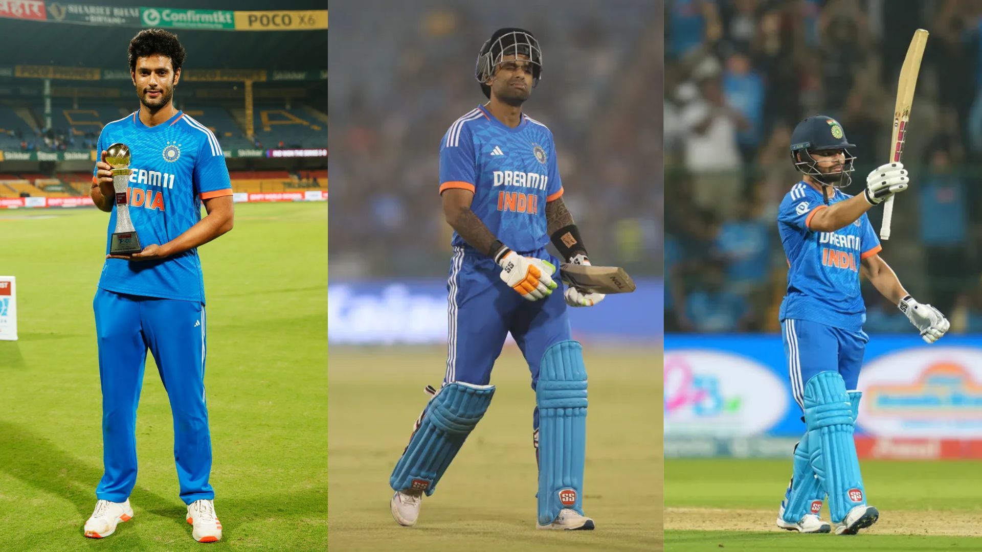 Shivam Dube, Suryakumar Yadav and Rinku Singh are all part of the ongoing IPL 2024 (Image: BCCI)