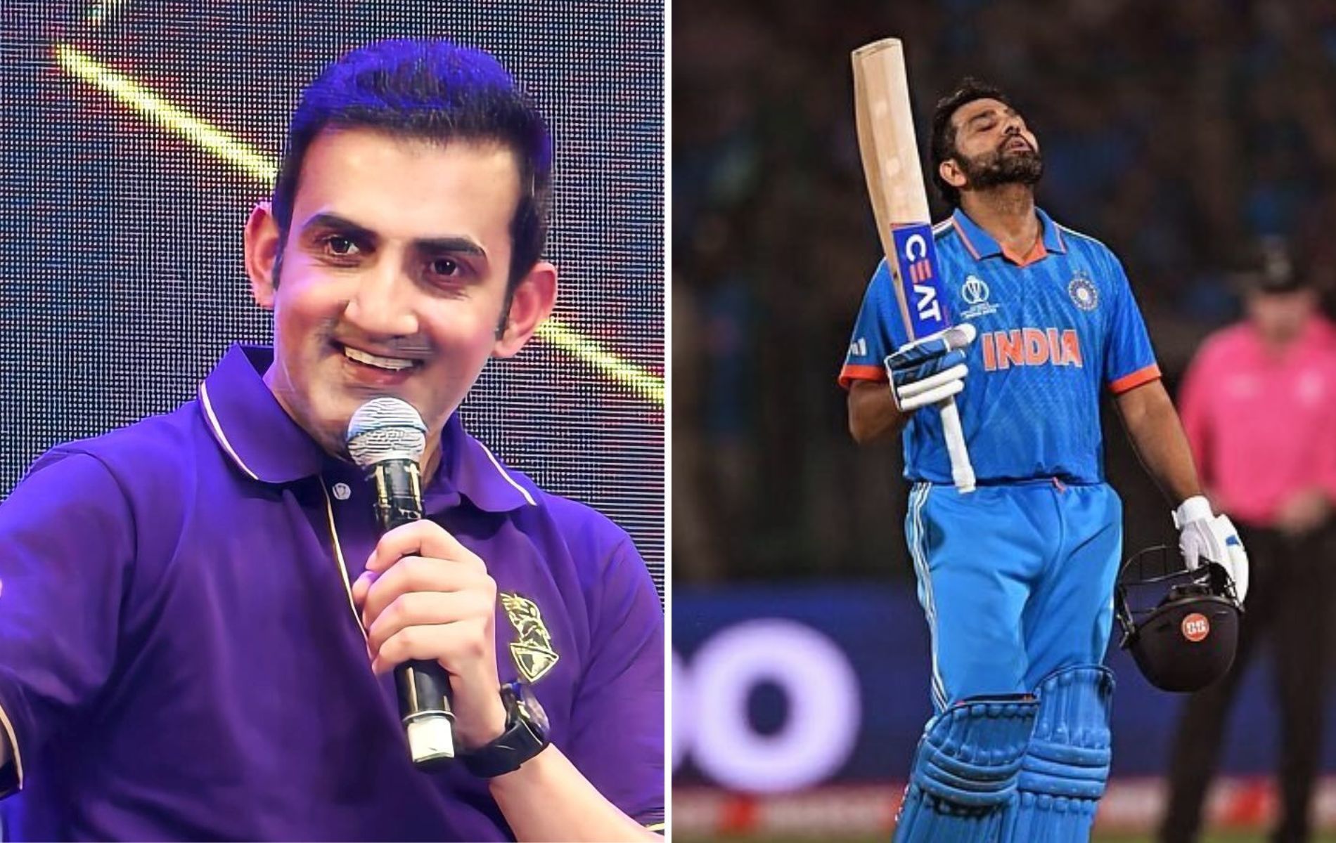 Gautam Gambhir (L) reserved high praise for Rohit Sharma (R).