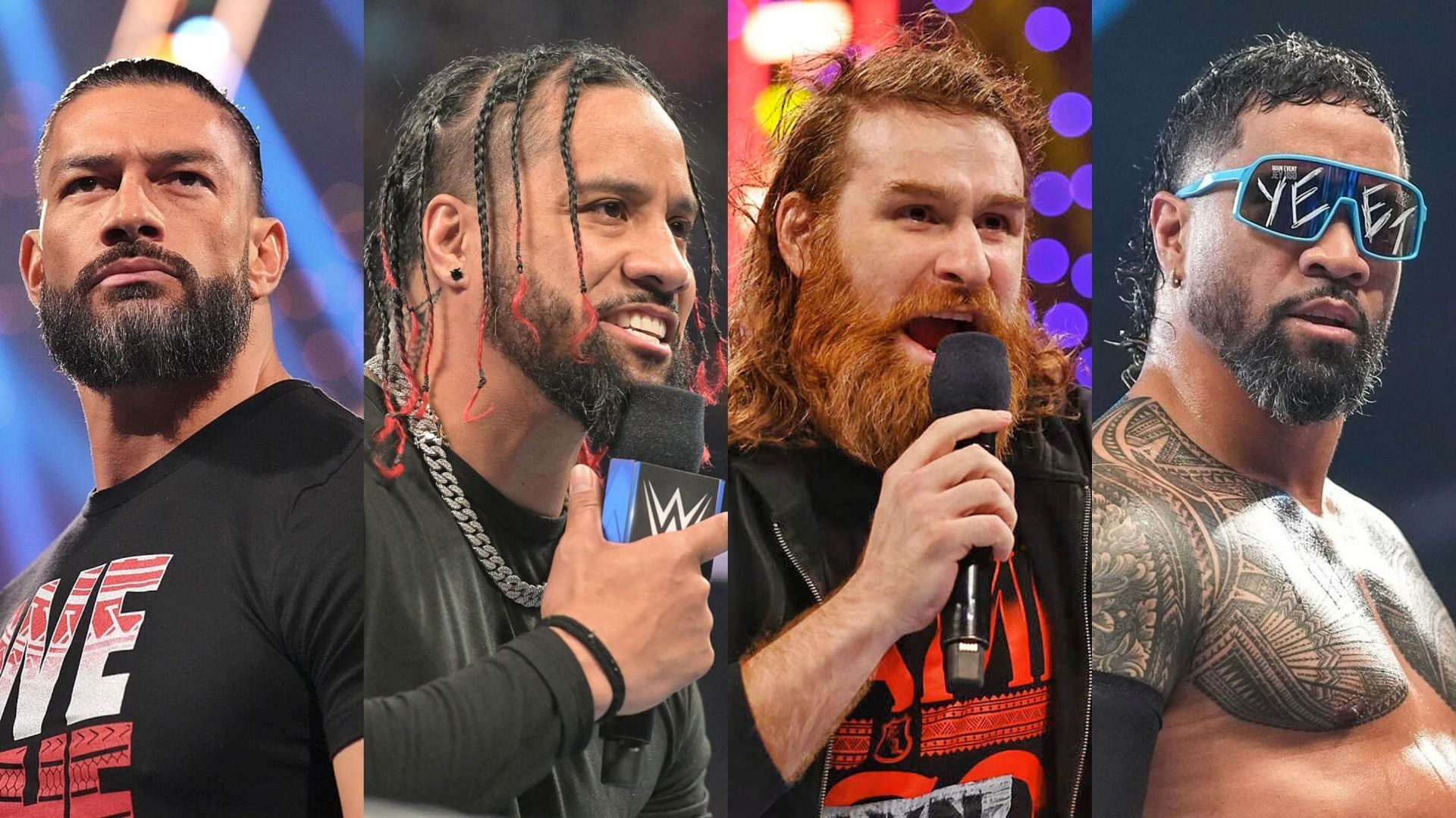 Roman Reigns, Jimmy Uso, Sami Zayn, Jey Uso