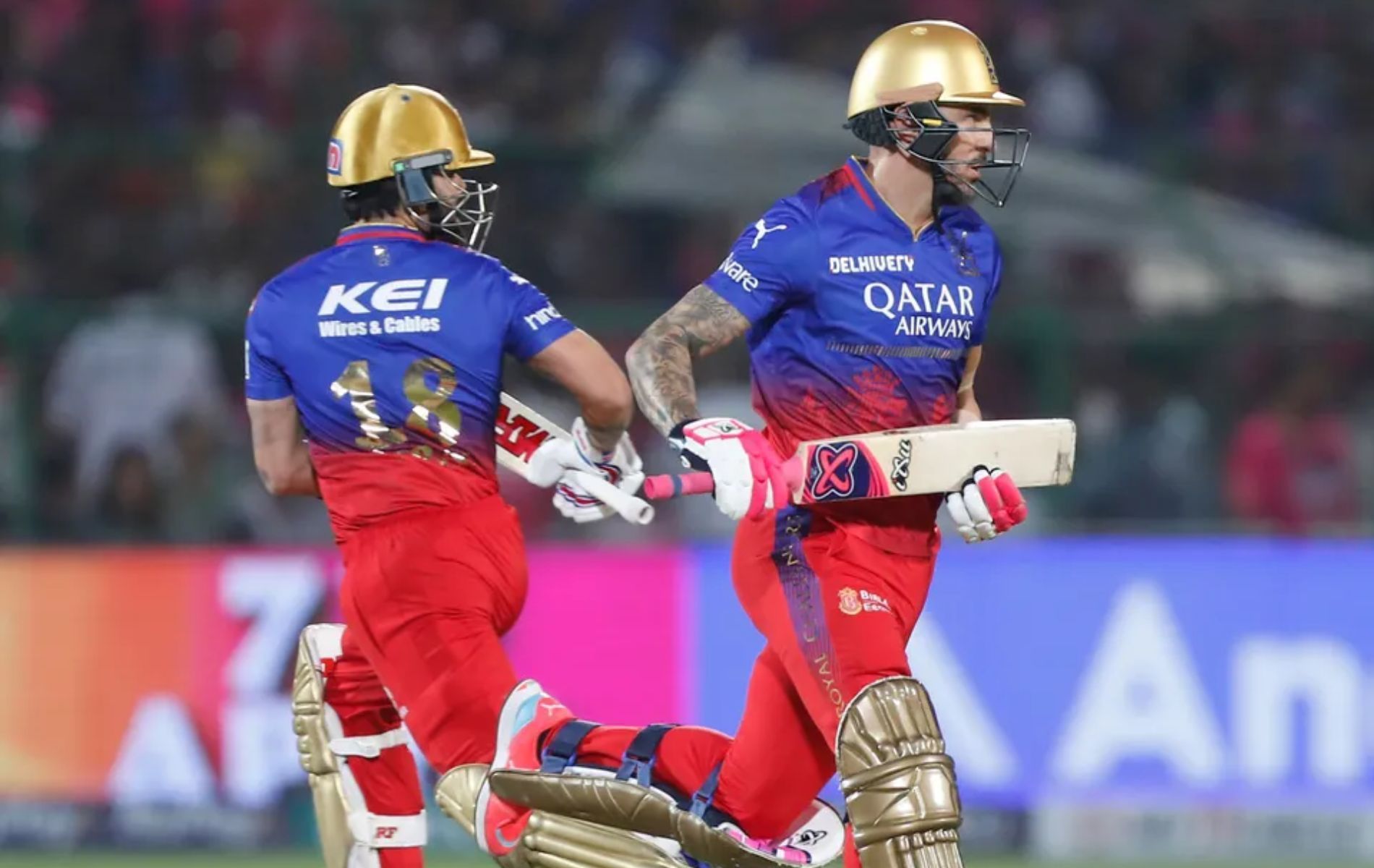 Virat Kohli and Faf du Plessis were the top scorers for RCB against RR.