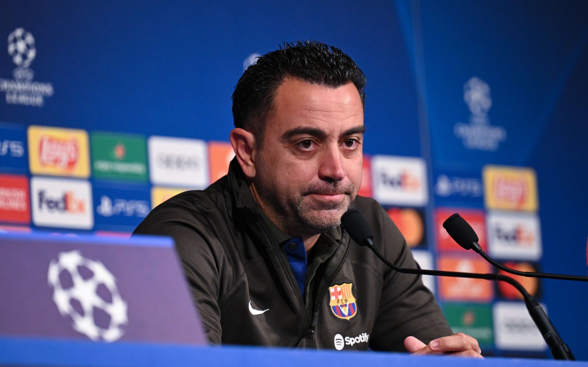 FC Barcelona Training Session And Press Conference - UEFA Champions League 2023/24