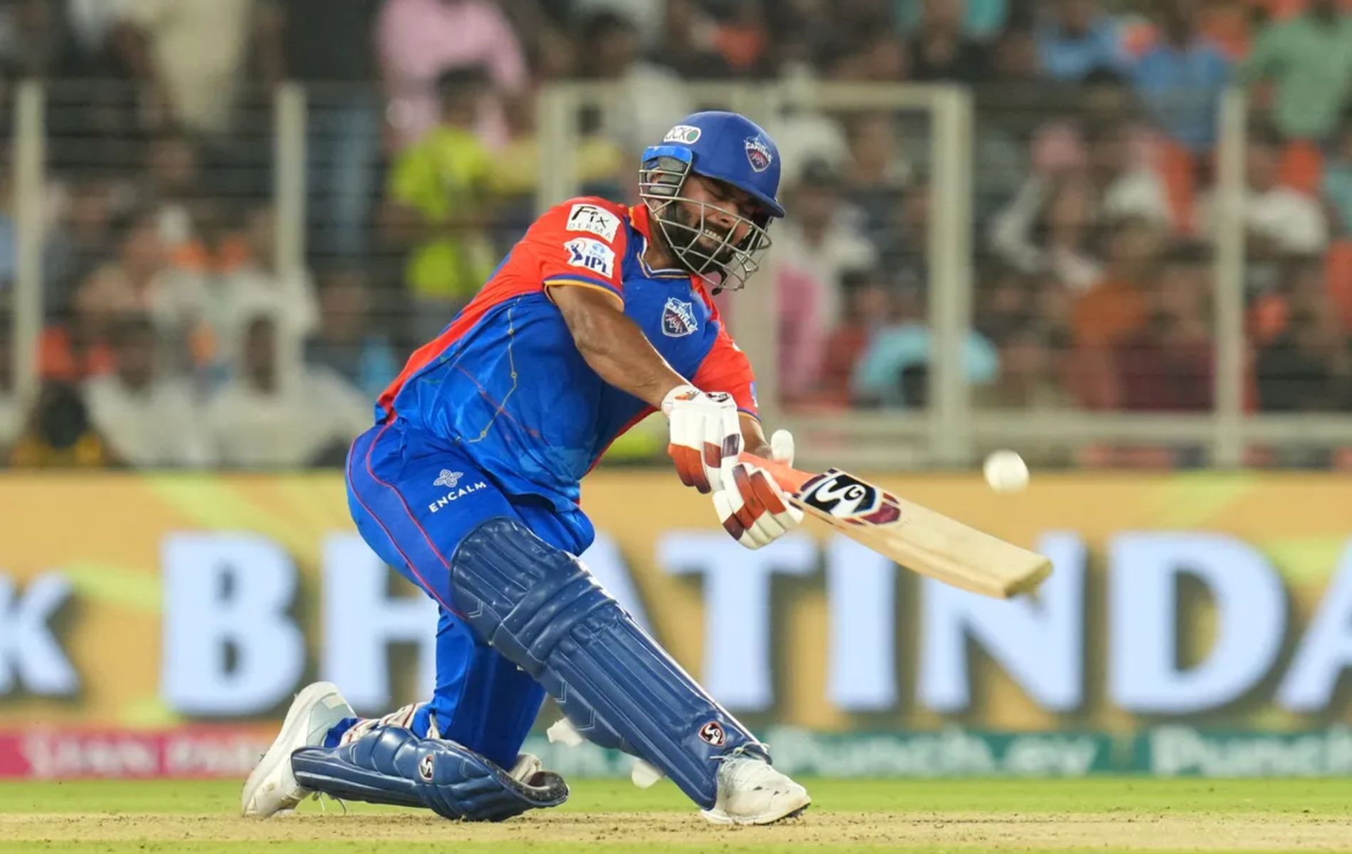 Rishabh Pant in action for DC.