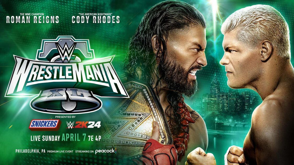 Roman Reigns and Cody Rhodes will collide in the main event of Night 2 of WrestleMania 40 (Photo credit: WWE.com)