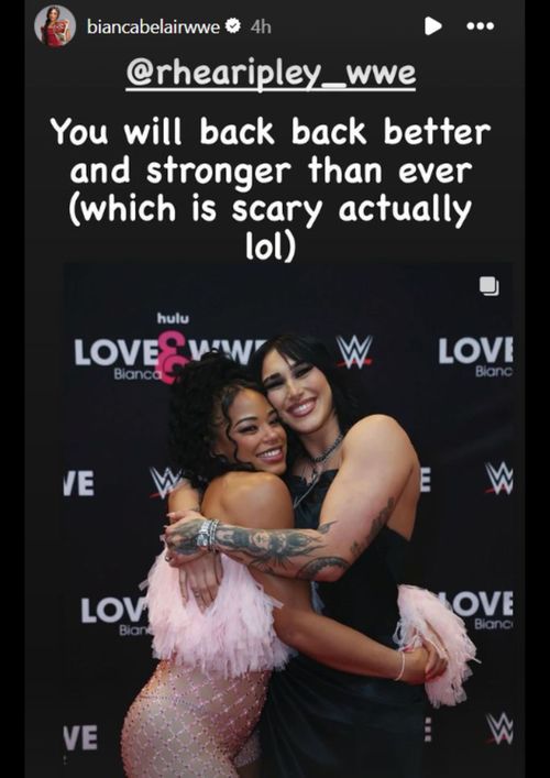 Bianca's message to Rhea Ripley