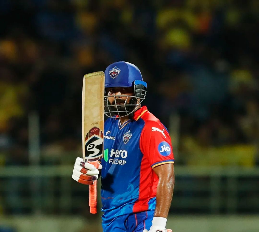 Rishabh Pant acknowledging his fifty vs CSK