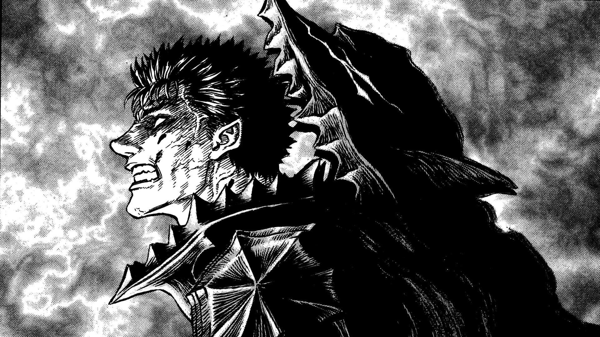 Guts as seen in the Berserk manga (Image via Hakusensha)