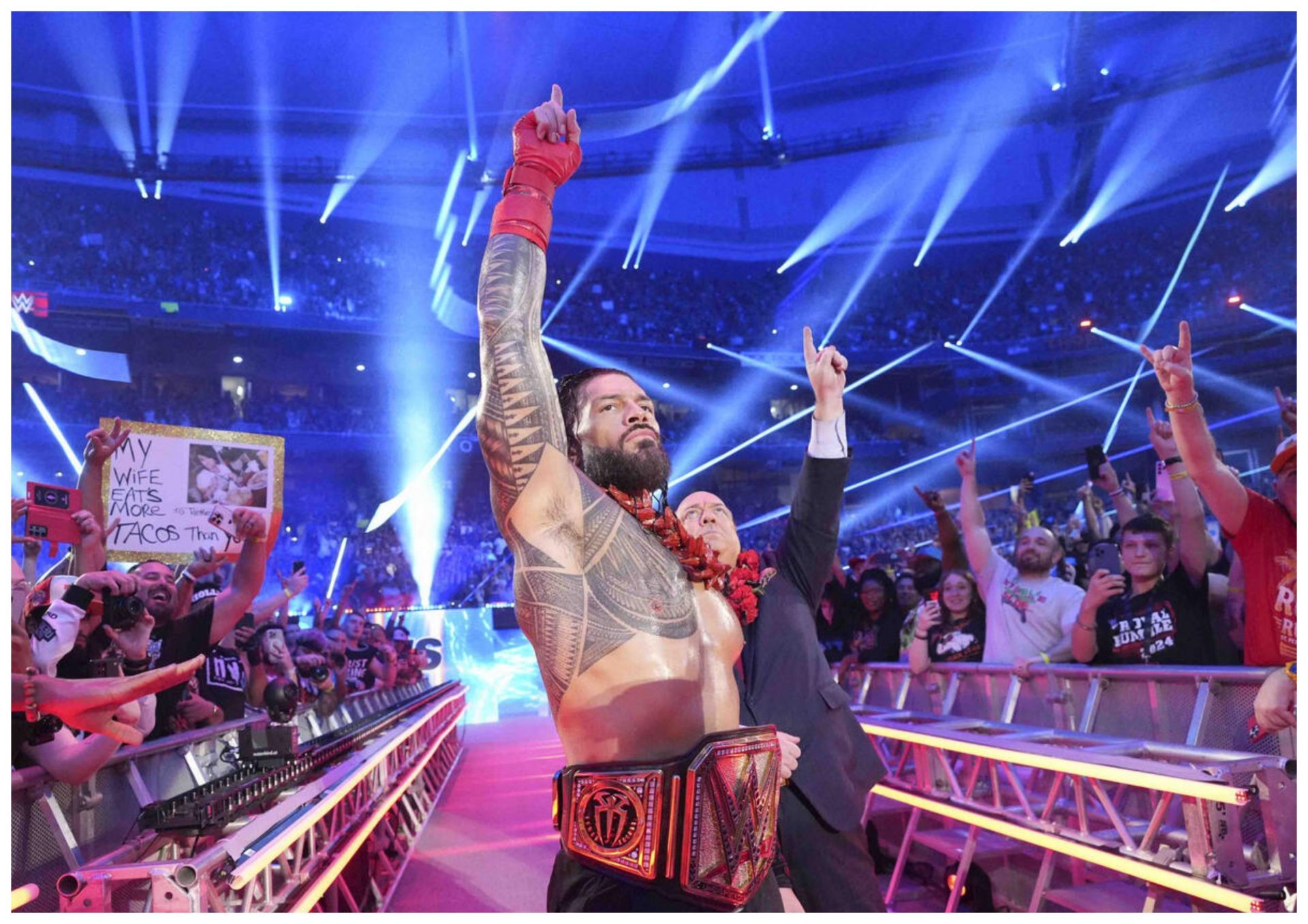 Roman Reigns main evented both nights of WrestleMania 40 (Photo credit: WWE.com)