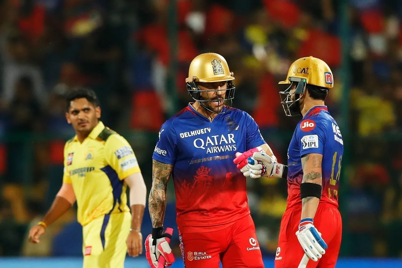 Faf du Plessis and Virat Kohli stitched together a 78-run opening-wicket partnership. [P/C: iplt20.com]