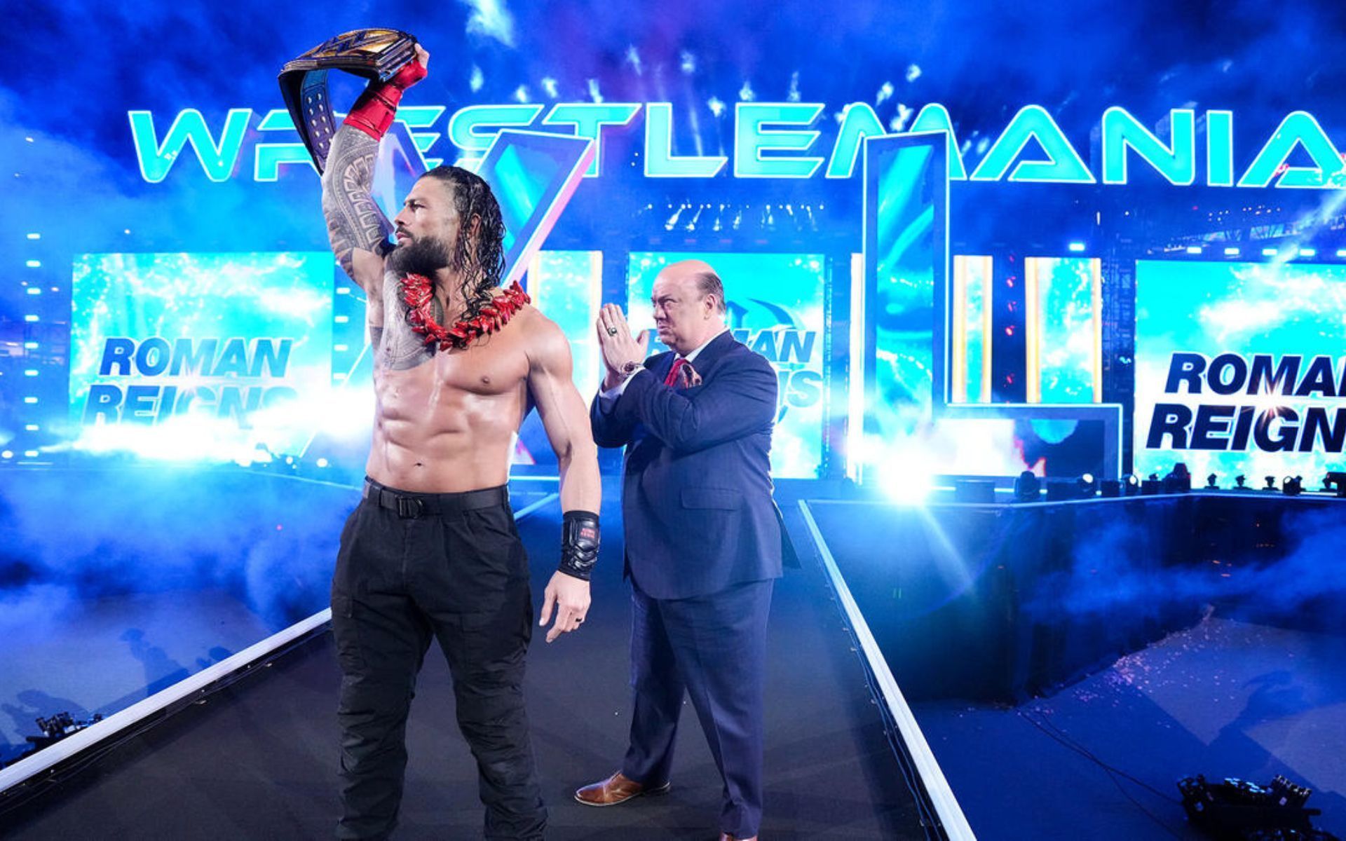 The Tribal Chief Roman Reigns making his WrestleMania entrance! [photo credits: WWE.com]