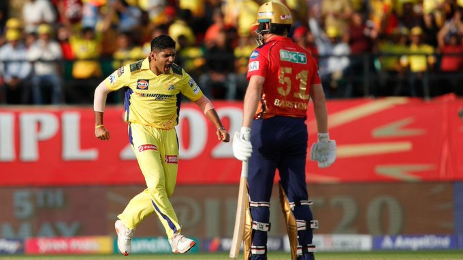 Tushar Deshpande took two wickets in the same over against PBKS (Image: BCCI/IPL)