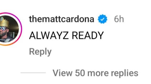 "Alwayz Ready," posted Cardona on Instagram